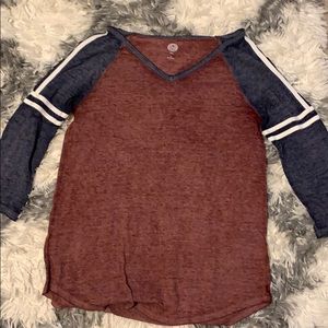 Half sleeve blue and red shirts